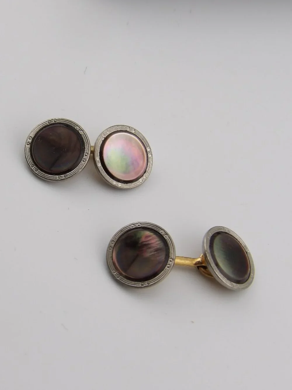 Vintage Larter 5 Piece Gold Plated Cuff Links & Shirt Stud Set